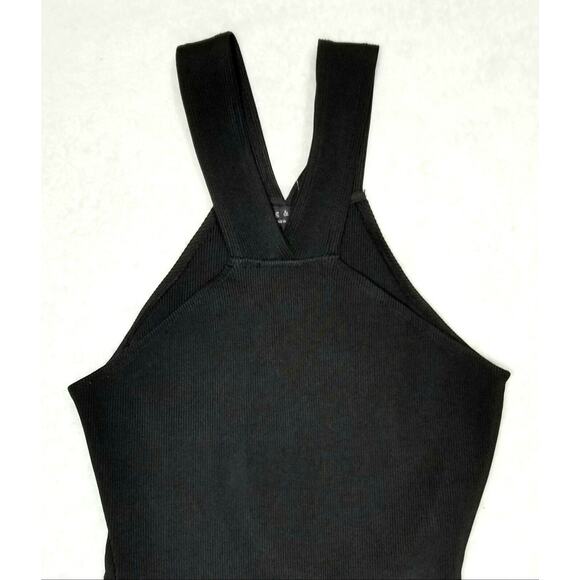 RAG & BONE comfy "stretch" cut-out lbd little black intermix midi dress  us-6 - Picture 4 of 9